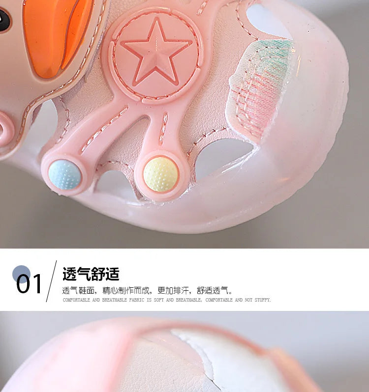 Sandals Kids Shoe Colorful Boys Girls with Light on Kids Sandals Soft Soled Casual Style Shoe Sneakers Kids сандалии для девочек