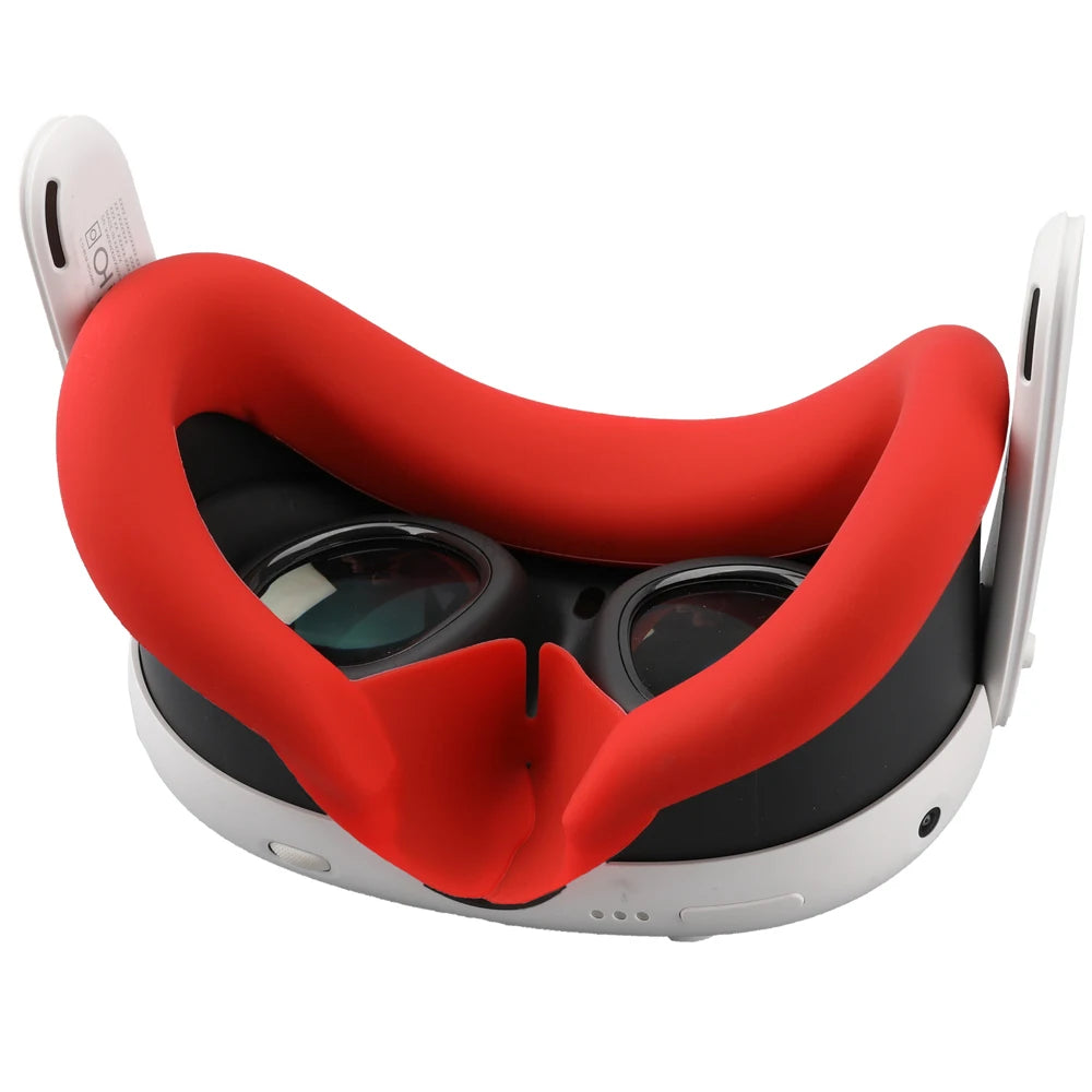 Silicone VR Face Mask For Meta Quest 3 Facial Interface Sweatproof Mask Face Cushion Lightproof Mask Face Cover VR Accessories