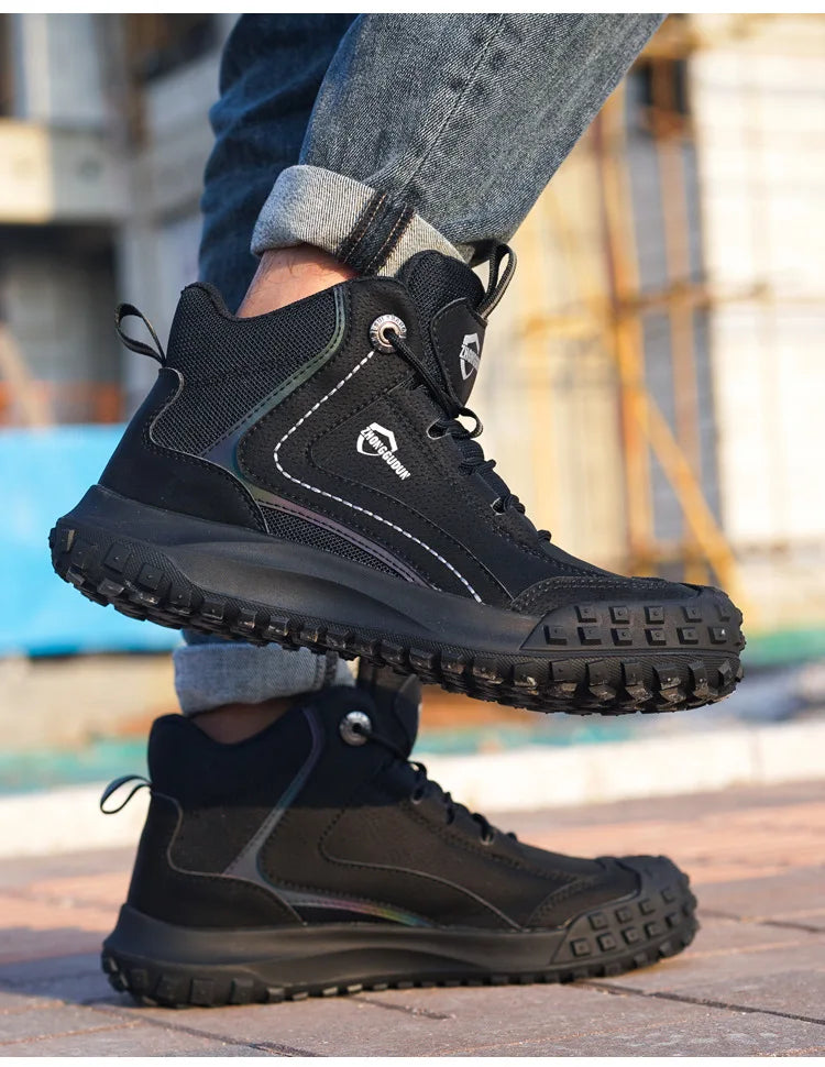 Autumn Winter New Work Safety Boots For Men Designer Work Sneakers Anti-puncture Security Shoes Work Boots Indestructible Shoes