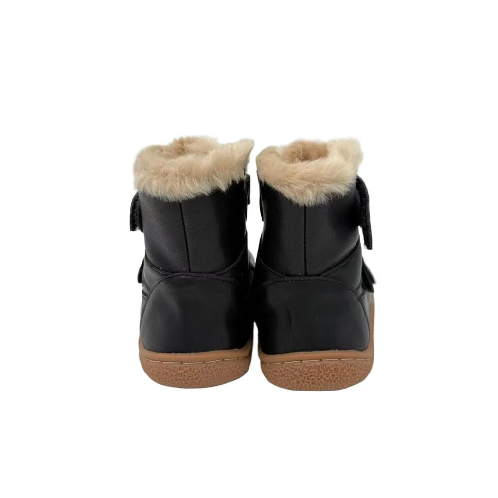 TipsieToes Top Brand Barefoot Genuine Leather Baby Toddler Girl Boy Kids Shoes For Fashion Winter Snow Boots 3 Straps Fur Inside