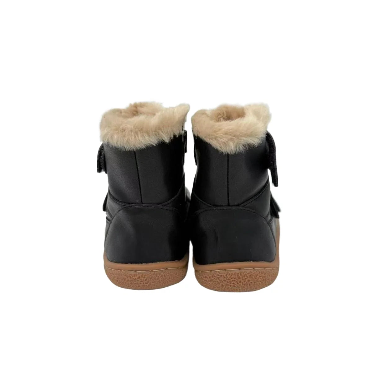 TipsieToes Top Brand Barefoot Genuine Leather Baby Toddler Girl Boy Kids Shoes For Fashion Winter Snow Boots 3 Straps Fur Inside