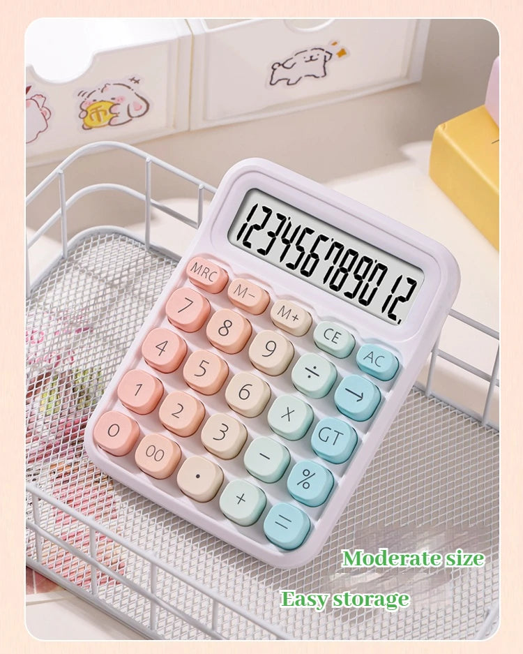 Calculator with Dual Power Supply, 12 Digits, Electronic Calculator, Home, Office, School, Financial, accounting Tools