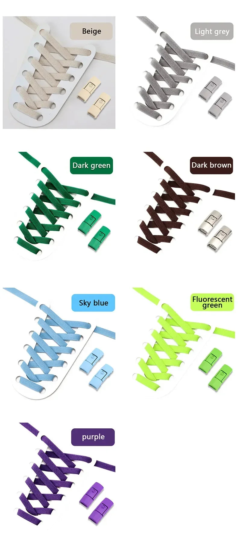 8MM No Tie Shoe Laces Press Lock Shoelaces Without Ties Elastic Laces Sneaker No Tie Shoelaces for Shoe Accessories Lacci Scarpe