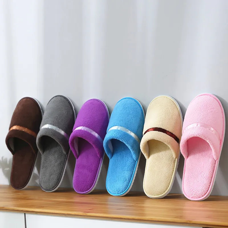 Women Plush Home slippers Spring Warm Fuzzy Slipper Indoor Closed Toe Shoes Household Non Slip Slippers Bedroom Slience slides