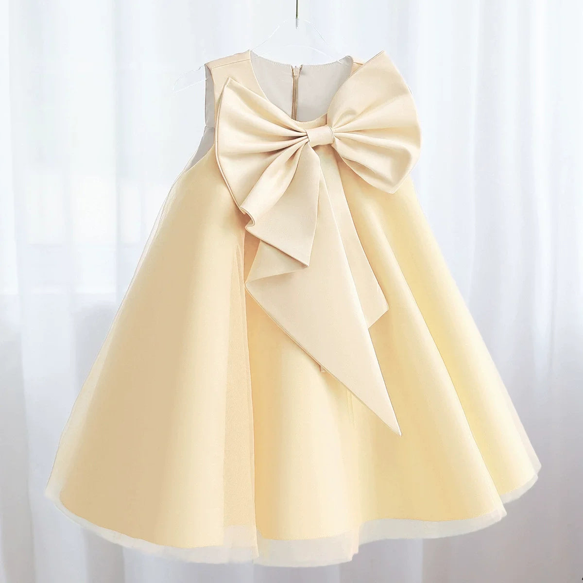 2 3 4 5 6 7 8 Years Summer Girls Dress Sleeveless Bow Elegant Little Princess Dress Piano Performance Costumes New Kids Clothes
