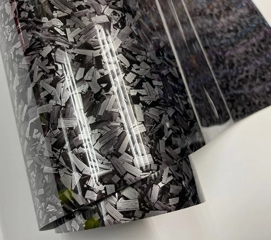 50cm*100cm PET Glossy Carbon Fiber Forged Black blue Red Vinyl Wrap Films Car Motorcycle Self Adhesive Body Film Stickers Auto