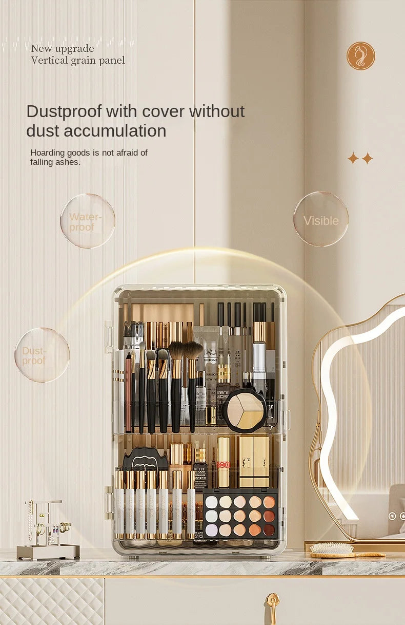 Moon Pattern Makeup Organizer and Storage Cosmetics Skincare Organizers with Lid and Drawers Cosmetic Display Cases Girls Gifts
