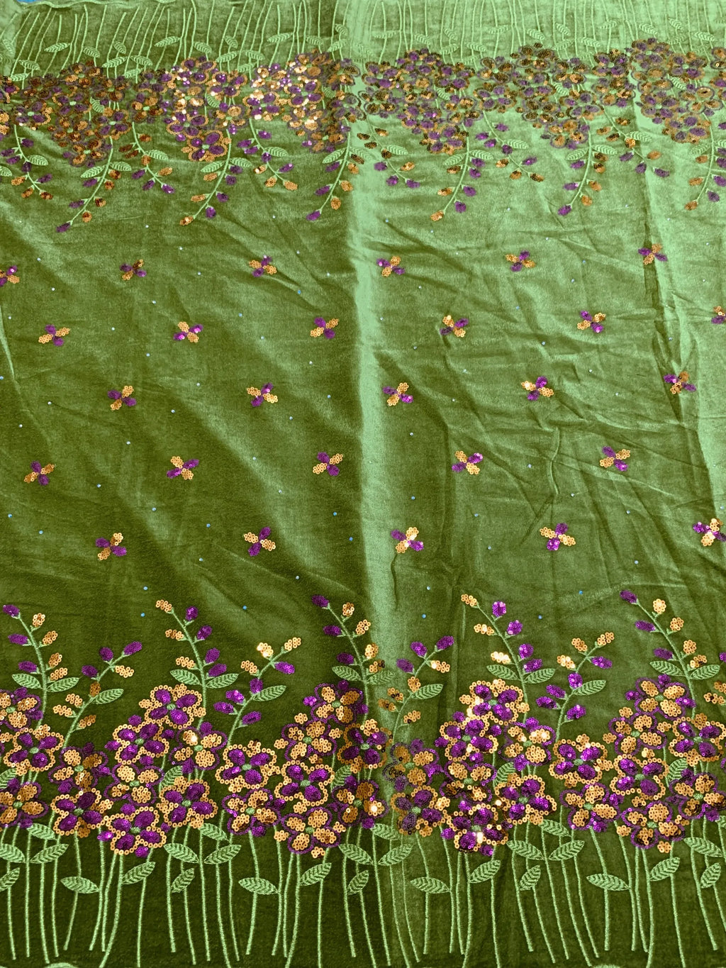 2023 New African Velvet Lace Fabric 5 Yards High Quality Wedding Dress Luxury Sequins Embroidery Nigerian Lace Fabric