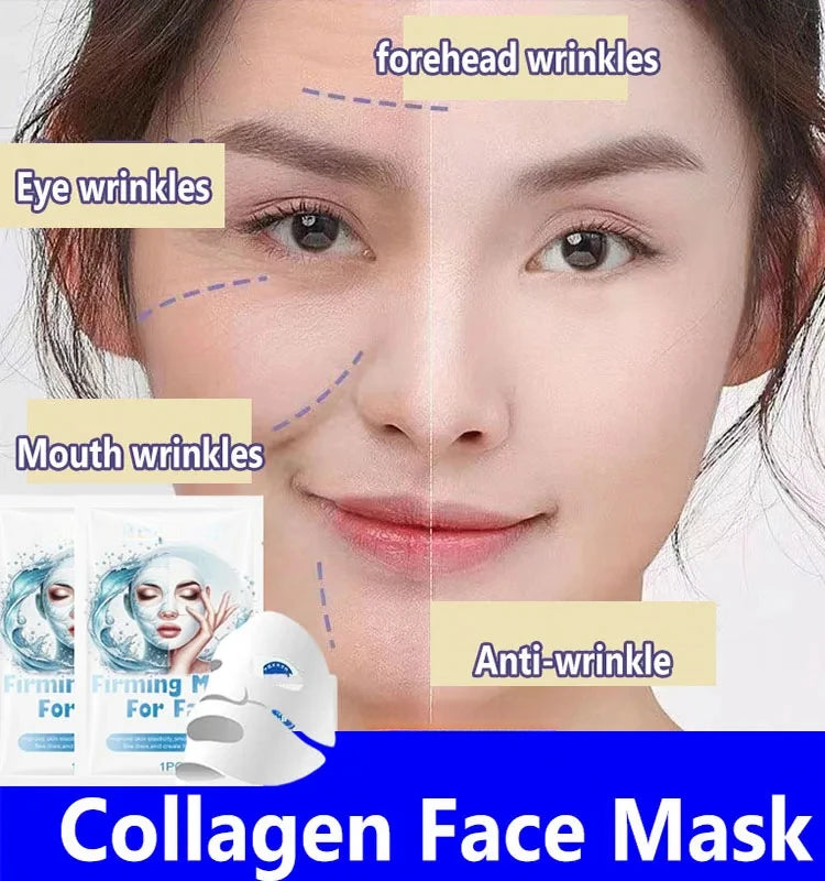 Collagen Face Mask anti Wrinkle Fade face Fine Line Lift Firm Skin Anti-Aging Brighten skin Care Korean Cosmetics