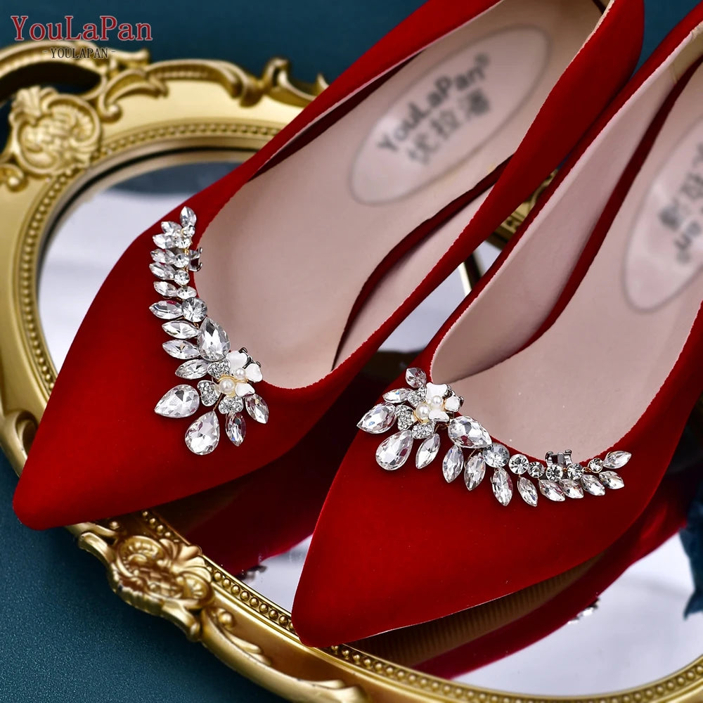 YouLaPan X35 2pc Removable Shoe Clip DIY High Heel Decoration Shoe Buckle Women Lady Shoes Clips Charms Bridal Buckle Clips