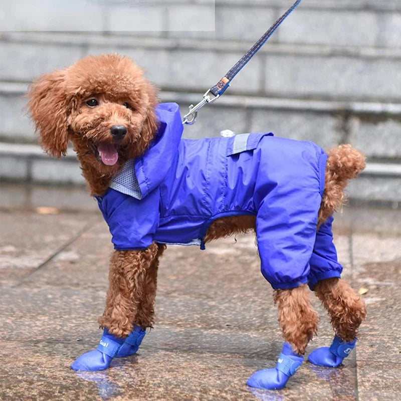 4pcs/Set Small Pet Dog Rain Shoes Anti Slip Waterproof Puppy Cat Shoe Rubber Boots for Outdoor Footwear Socks Pet Accessories