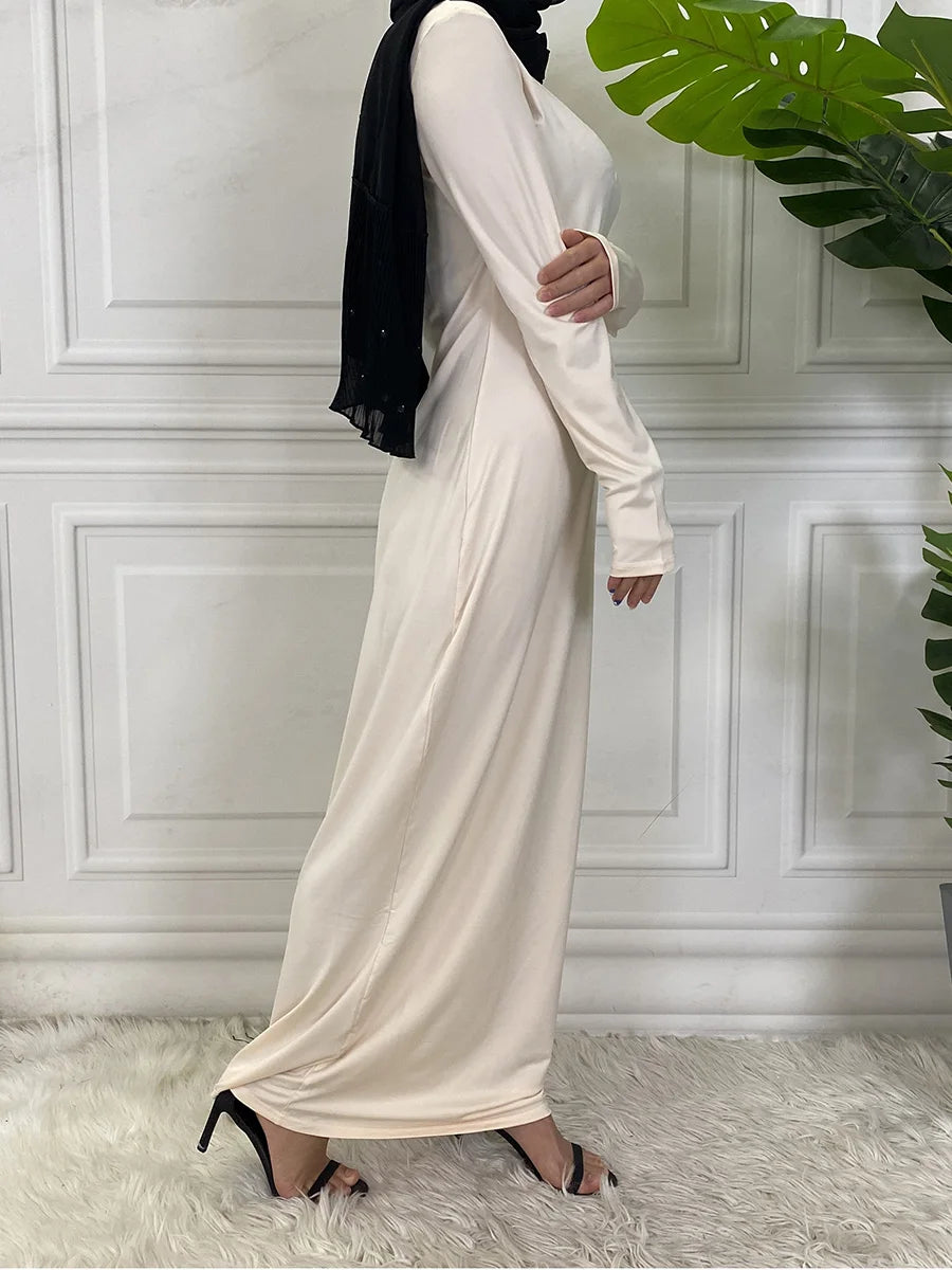Muslim Middle East new fashion base solid color dress Dubai Turkey Arab elegant popular women's dress