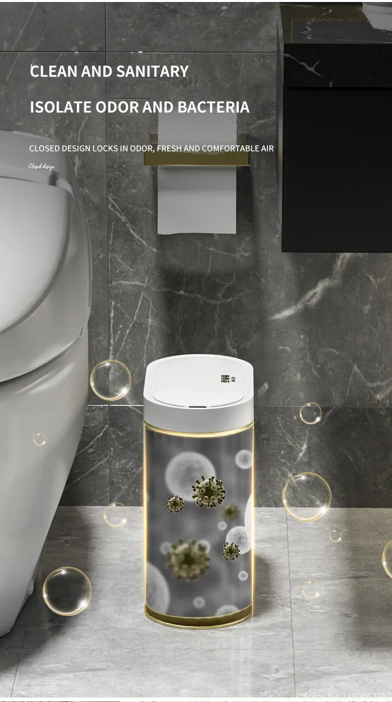 Electronic Automatic Smart Sensor Garbage Bin Household 7L/9L Smart Trash Can Toilet Waste Garbage Can for Kitchen Bathroom