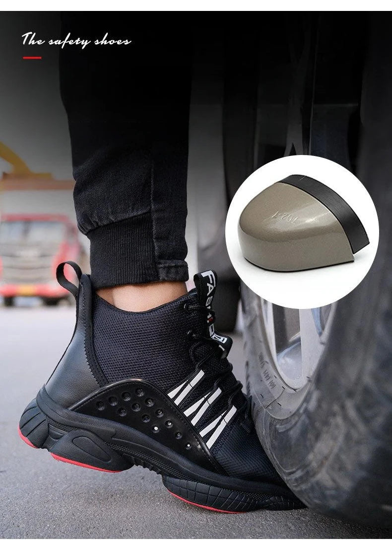 Men's Safety Work Shoes Indestructible Steel Toe Anti-puncture Comfort Protection Boots Outdoor Shoes Four Seasons Men Shoes