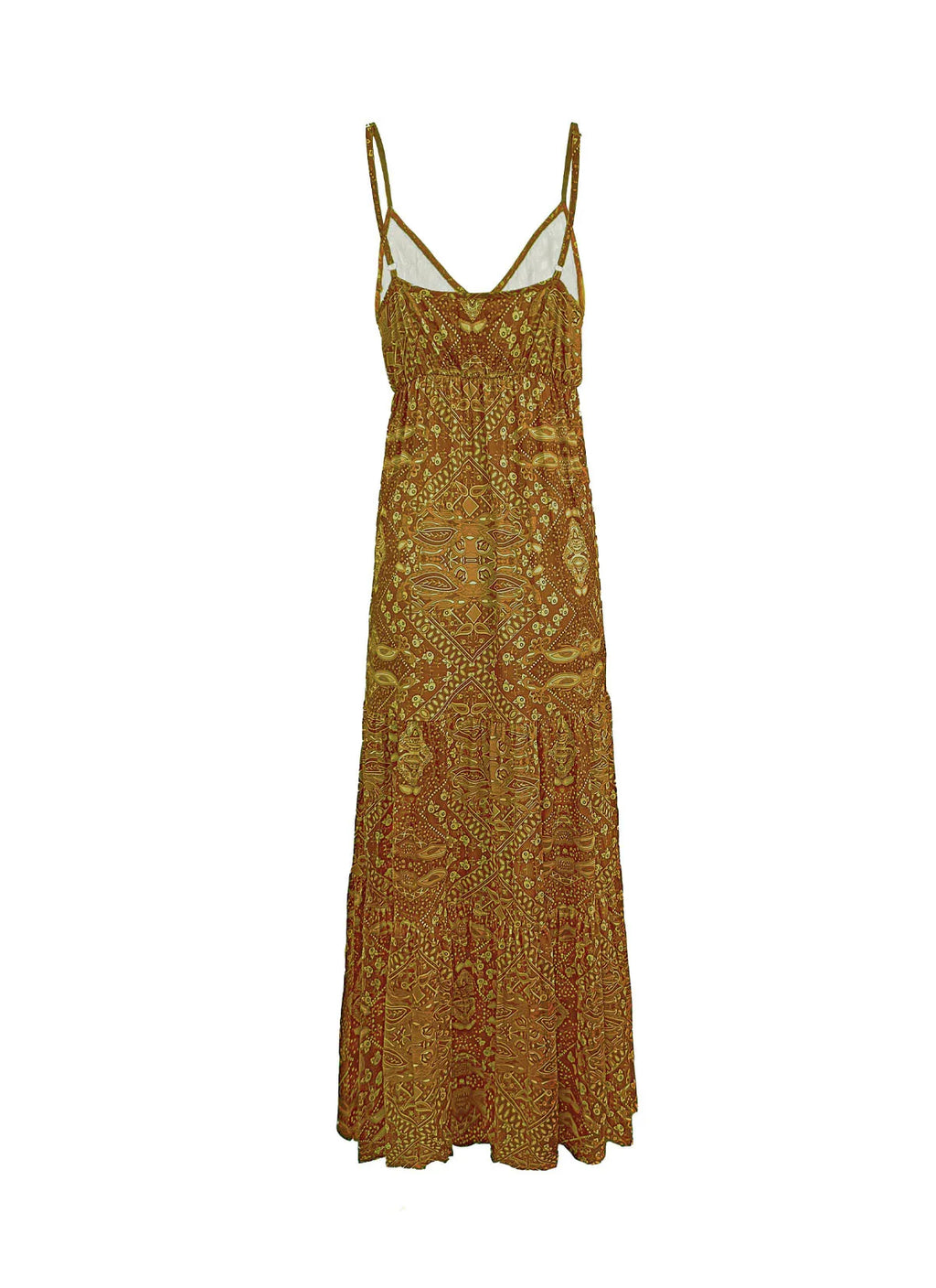 Bohemian Style Women's Clothing Long Dress New  Suspender Long Dress High Waist V-neck Printed Floral Dress Women's Clothing