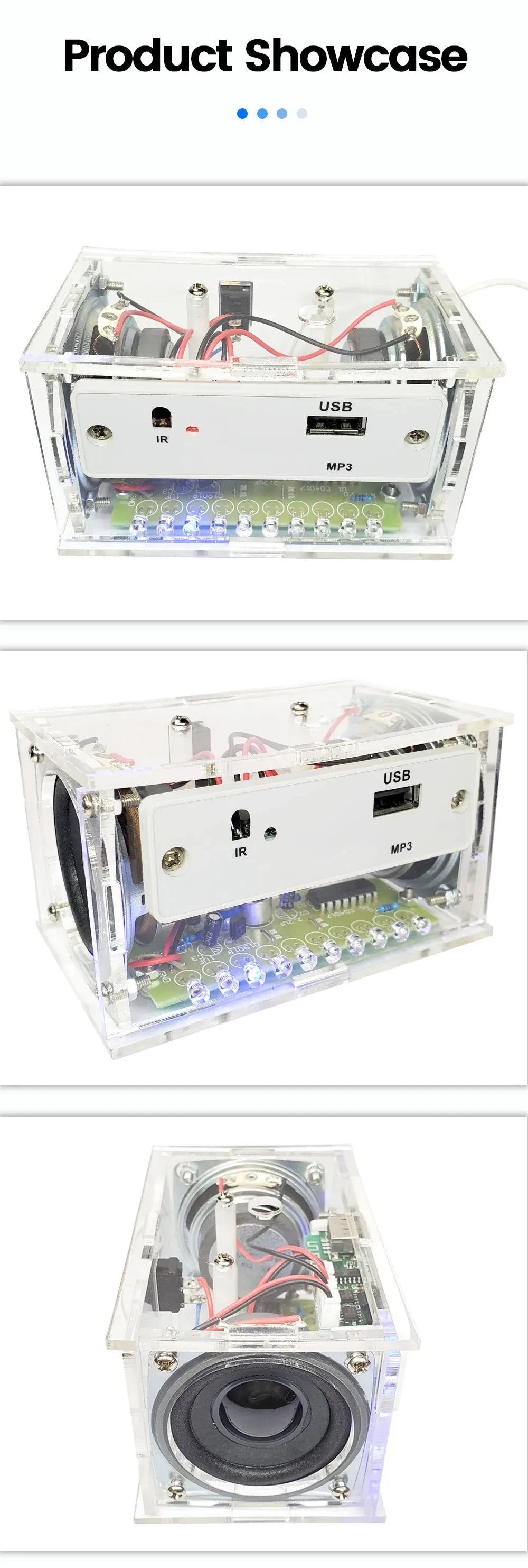 Electronics DIY Soldering Project Practice Solder Assembly DIY Electronic Kit Component  DIY Bluetooth Speaker Kit 2*3W Speakers