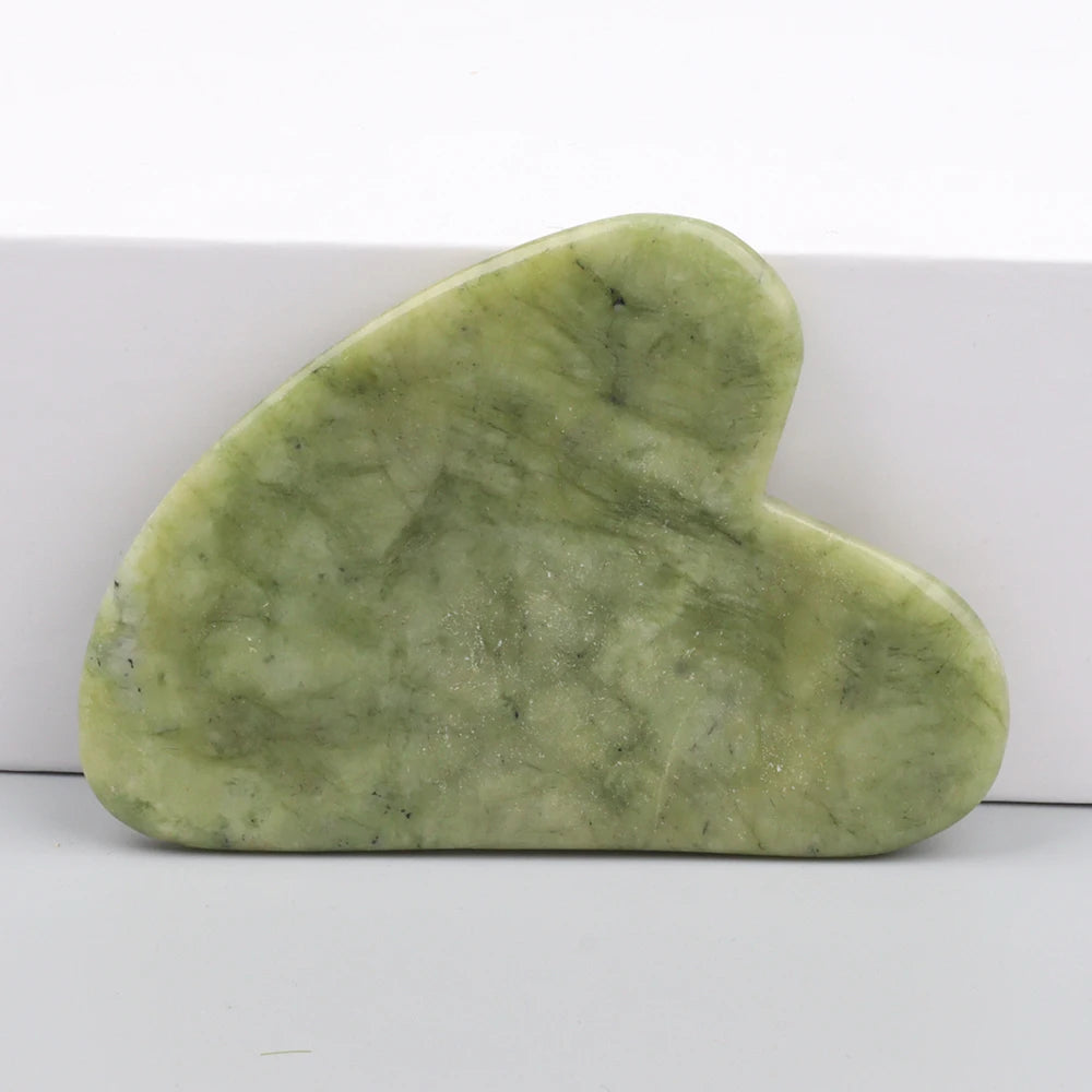 Natural Jade Gua Sha Tool Xiuyan Jade Heart-shape Massager Neck Massage Guasha Love Beauty Product Skin Care health Tool