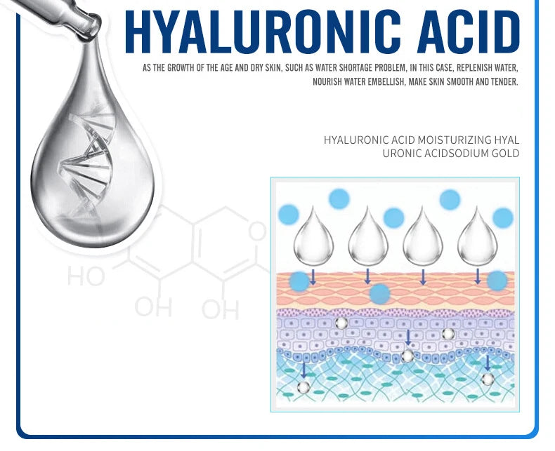 BIOAQUA 5ml Facial Hyaluronic Acid Vitamins C Essence Moisturizing Hydration Skin Rejuvenation Spa Skincare Beauty
