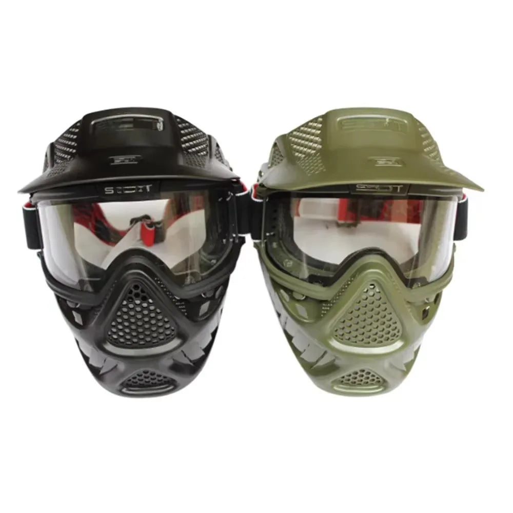 High Strength Paintball Face Mask or Airsoft Mask with Double Lens Goggle Outdoor Mask lenses