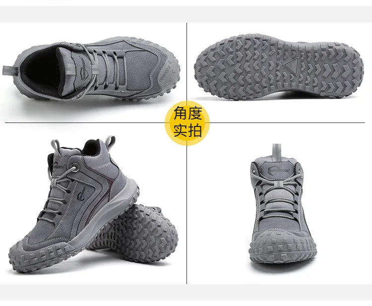 Autumn Winter New Work Safety Boots For Men Designer Work Sneakers Anti-puncture Security Shoes Work Boots Indestructible Shoes