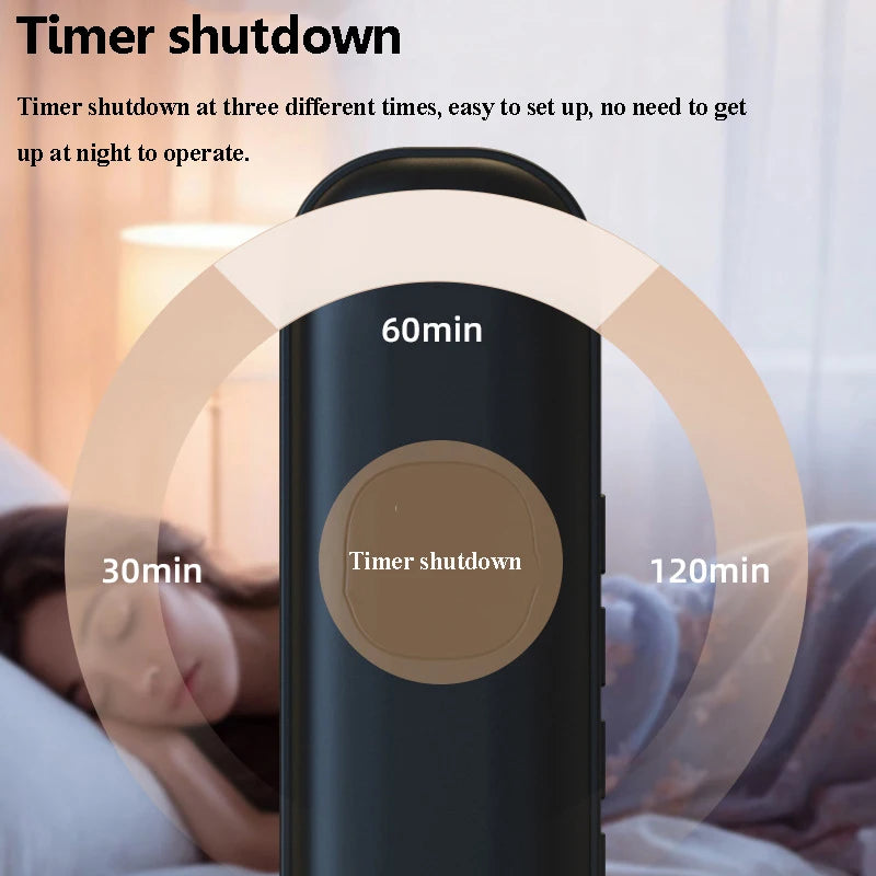 Under Pillow Bone Conduction Bluetooth Speaker White Noise Sleep Aid Soundbar LED Display TF MP3 Music Player Timed Shutdown