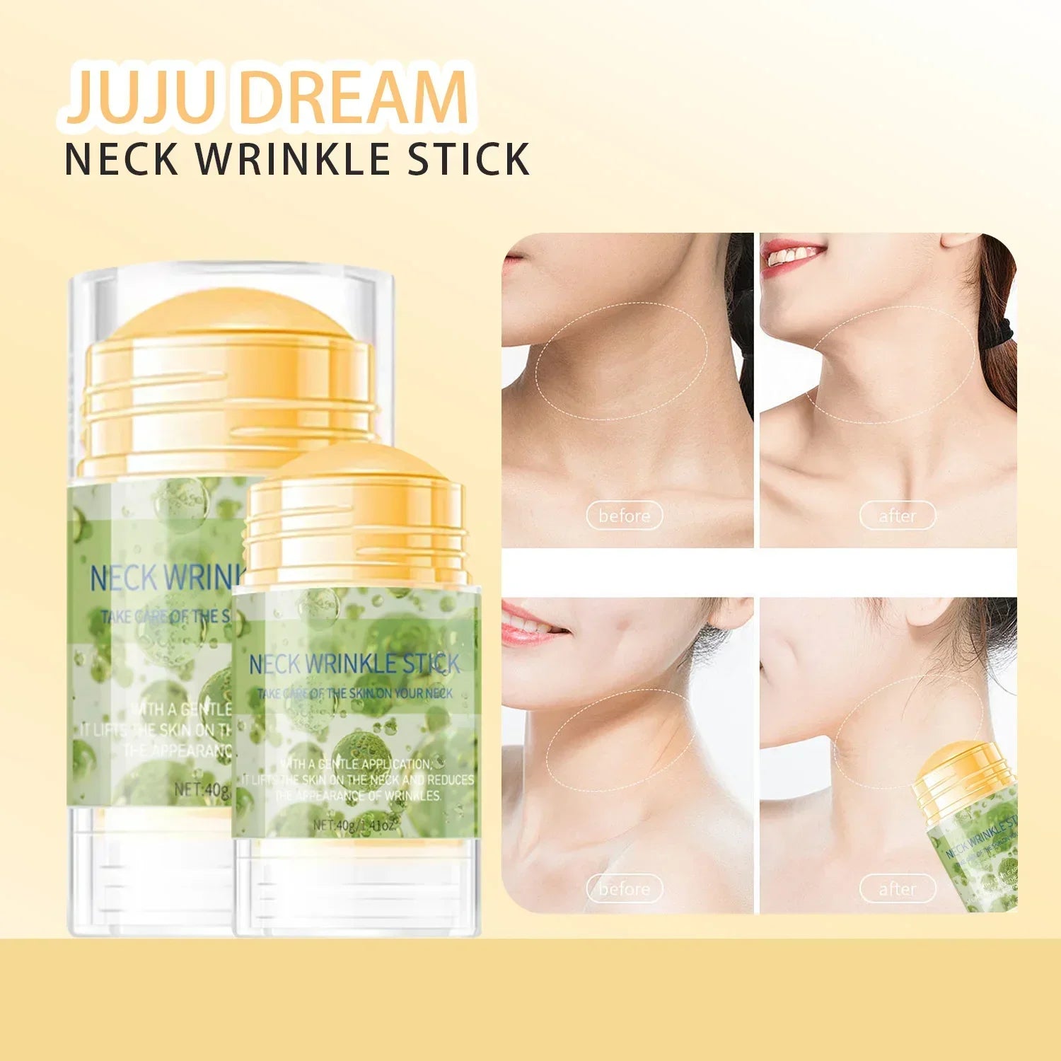Neck Wrinkle Stick – Neck & Hand Care, Gentle & Low-Irritation, Whitening, DIY Skincare, Certified, Unisex, For All Skin Types