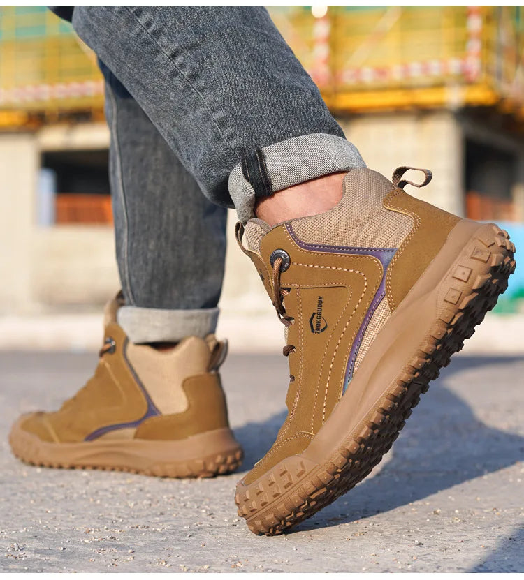 Autumn Winter New Work Safety Boots For Men Designer Work Sneakers Anti-puncture Security Shoes Work Boots Indestructible Shoes