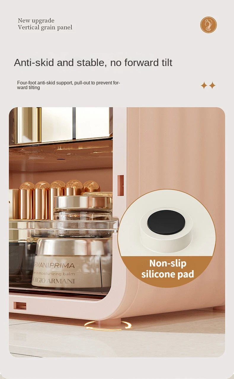 Moon Pattern Makeup Organizer and Storage Cosmetics Skincare Organizers with Lid and Drawers Cosmetic Display Cases Girls Gifts