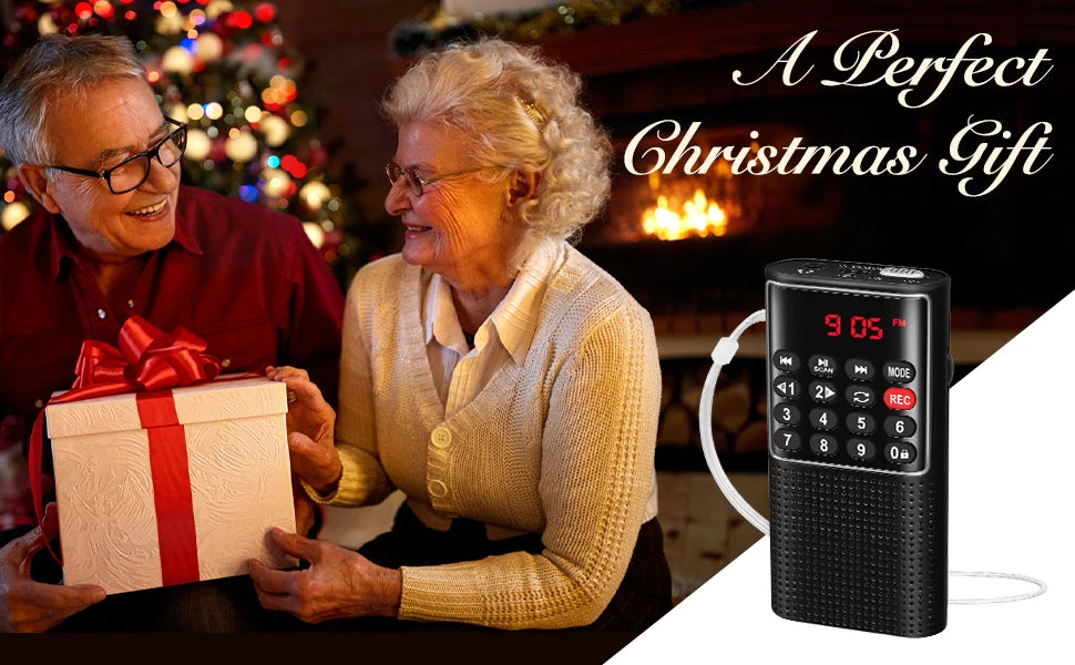Hot Portable FM Mini Radio Built-in Speaker Recorder Rechargeable Battery Long Standby Strong Signal Handheld MP3 Walkman Radios