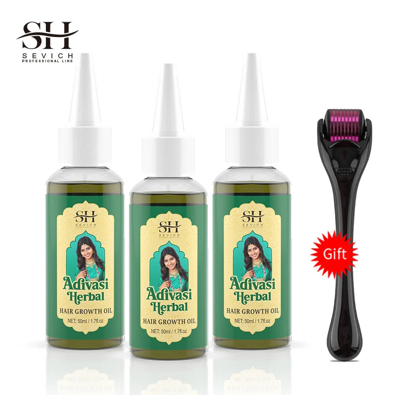 Ayurvedic Hair Growth Oil India Adivasi herbal Hair Growth Oils Anti Hair Loss Fast Regrowth Thicken Serum Hair Growth Products