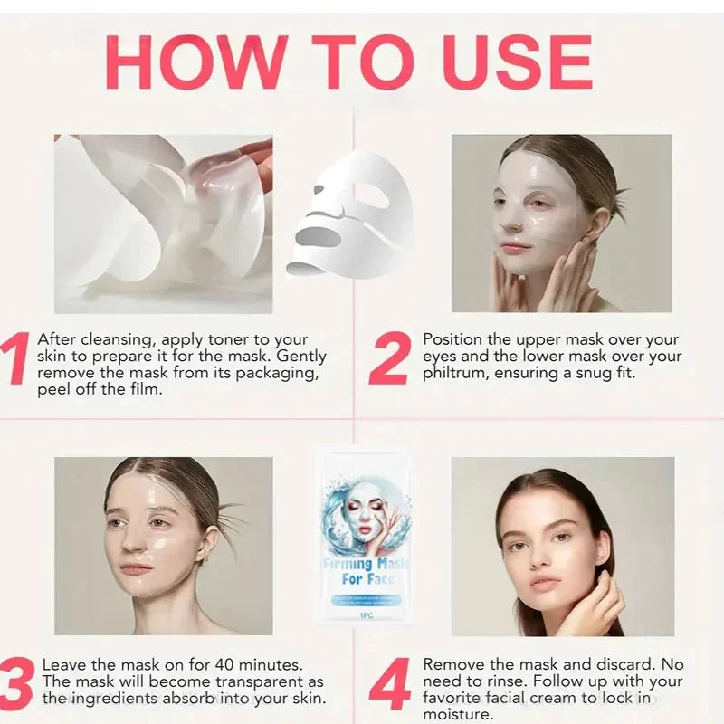 Collagen Face Mask anti Wrinkle Fade face Fine Line Lift Firm Skin Anti-Aging Brighten skin Care Korean Cosmetics