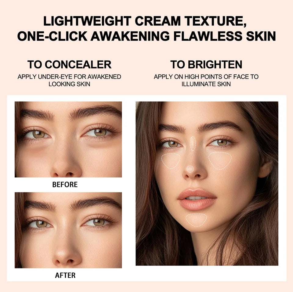 Awakening Concealer Click Pen Brighten， long-lasting ，Hight Coverage Hybrid ，Skincare and Concealer Pen  Makeup