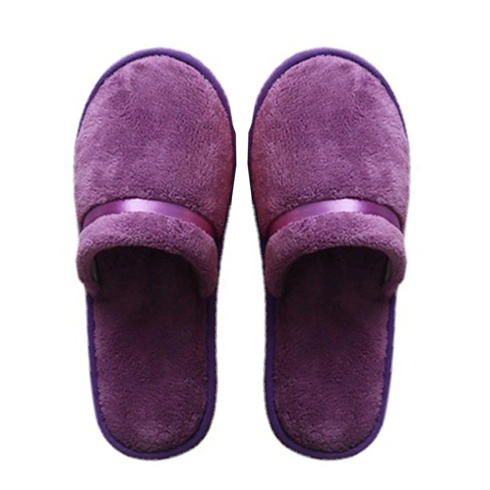 Women Plush Home slippers Spring Warm Fuzzy Slipper Indoor Closed Toe Shoes Household Non Slip Slippers Bedroom Slience slides