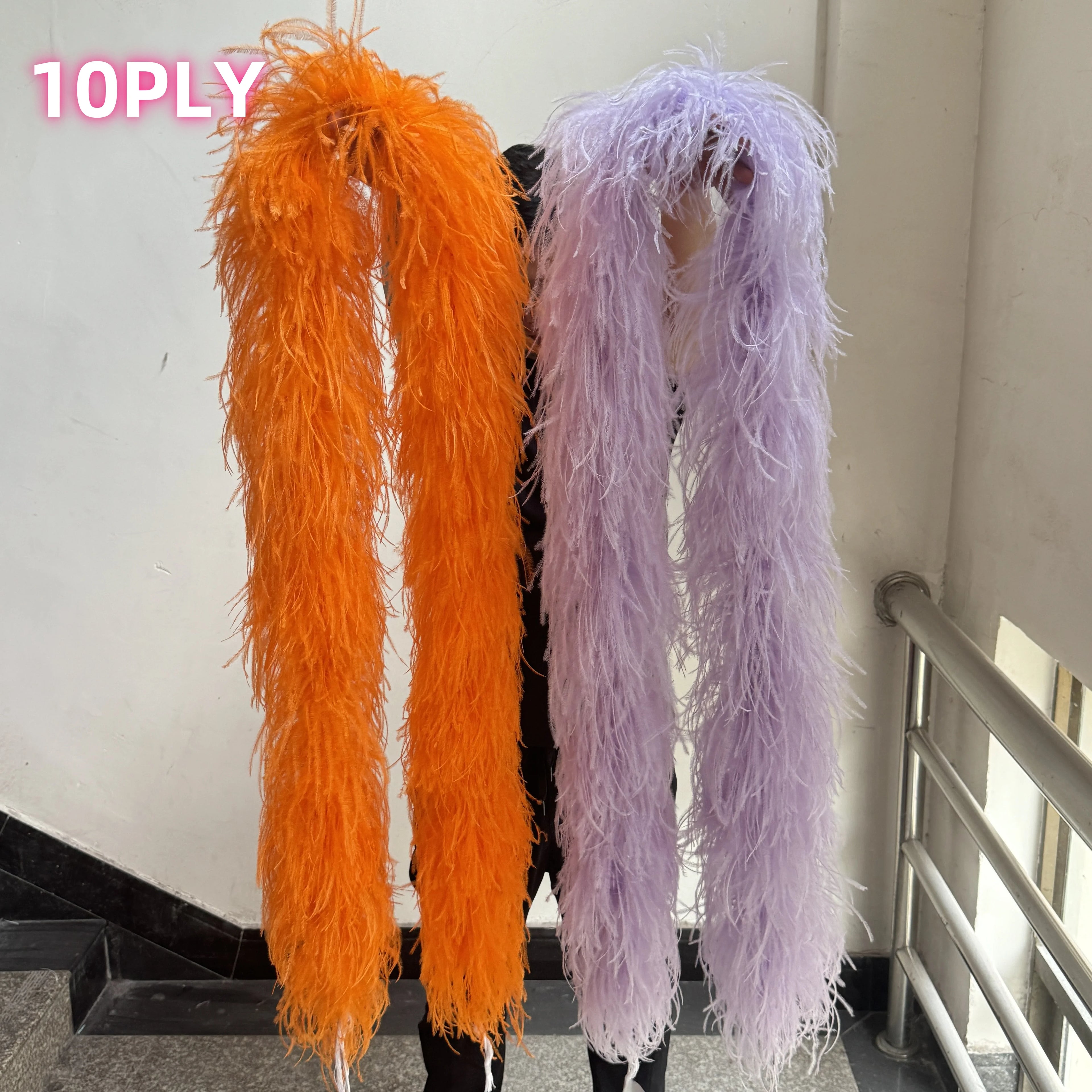 2M Royal blue Natural Ostrich Long Feathers Boa Decoration for Party Wedding Dress Shawl Clothes Sewing Accessories Crafts Plume