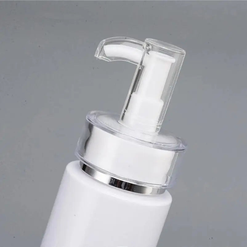 10pcs/lot 100-500ml  White PET Refillable Bottle For Liquid Makeup Plastic Pump Bottle For Lotion Shampoo Containers