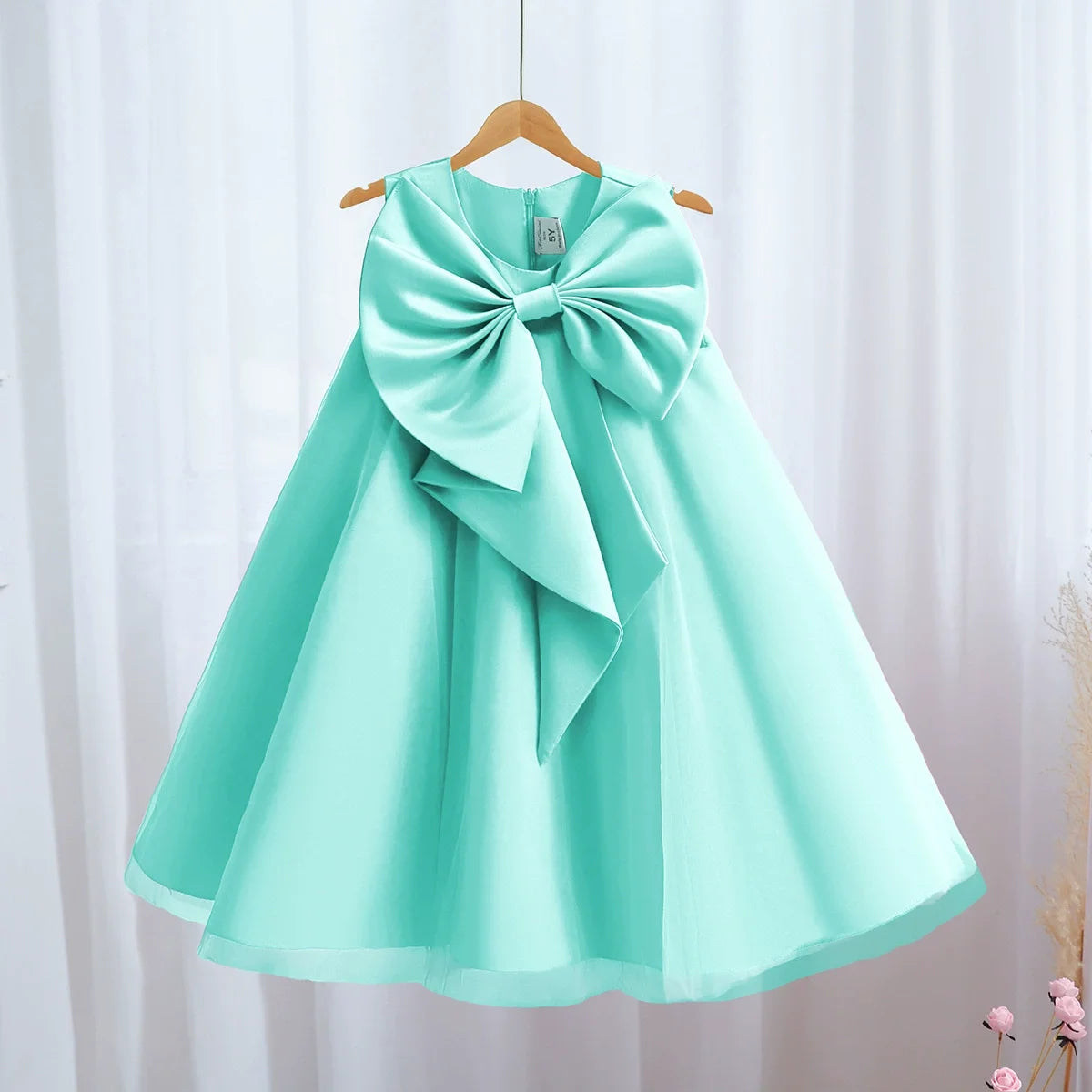 2 3 4 5 6 7 8 Years Summer Girls Dress Sleeveless Bow Elegant Little Princess Dress Piano Performance Costumes New Kids Clothes