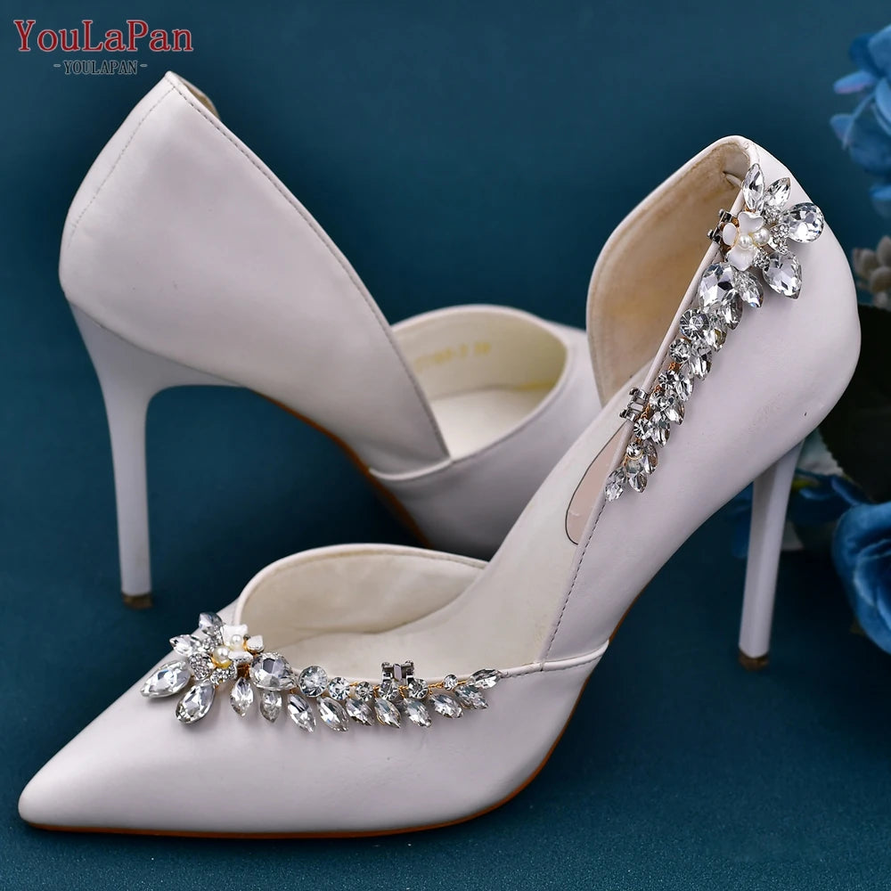 YouLaPan X35 2pc Removable Shoe Clip DIY High Heel Decoration Shoe Buckle Women Lady Shoes Clips Charms Bridal Buckle Clips