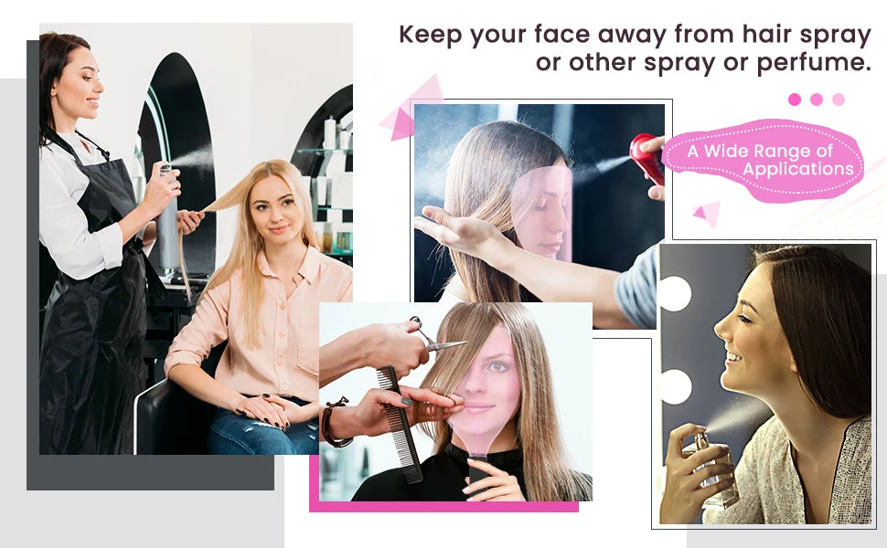 1/3pcs Hair Salon Face Shield Plastic Haircut Face Protector Mask with Sponge Handle Reusable Face Mask Cover Makeup Protector