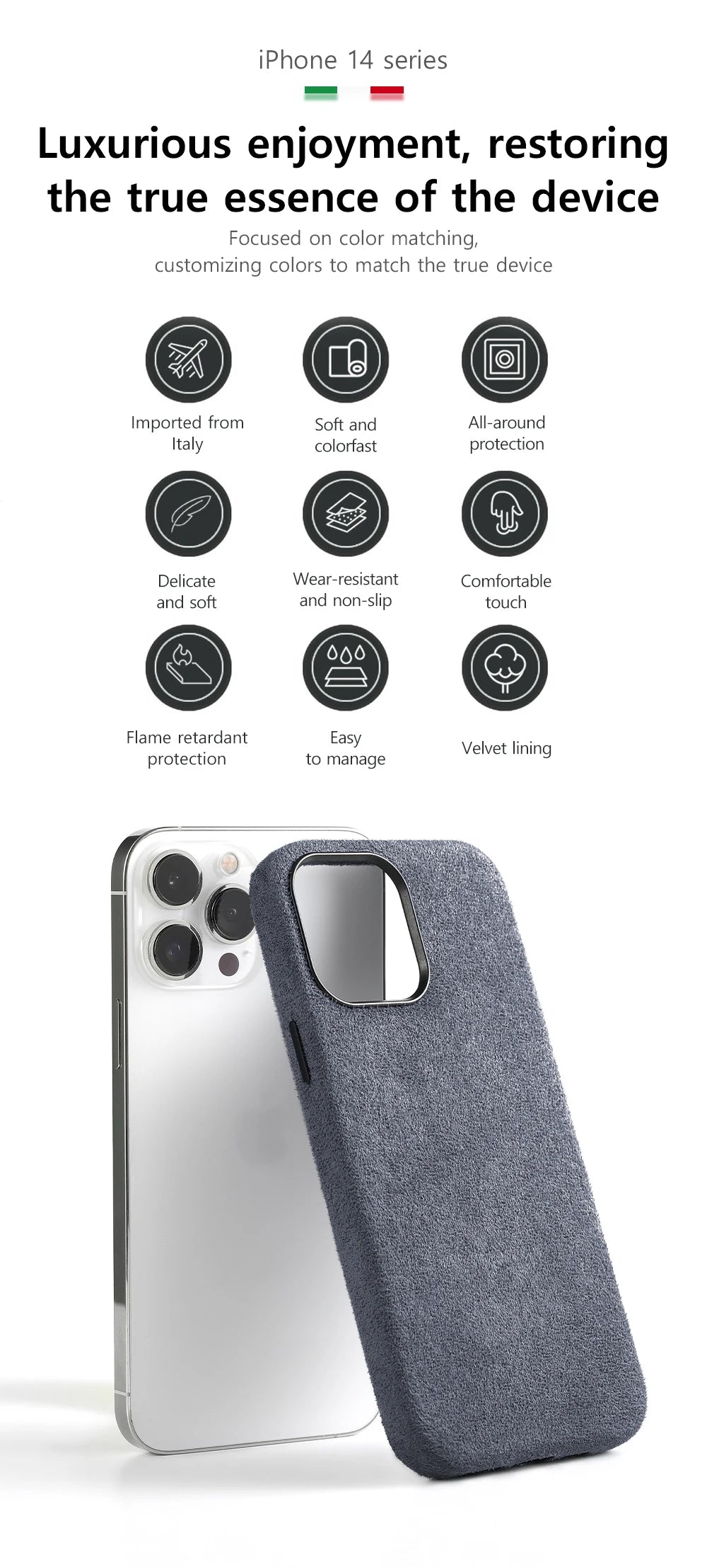 LANGSIDI Brand for Magsafe Phone Case for iPhone 13 mini 13 14 Pro Max 13pro Luxury Fabric protective shockproof fundas