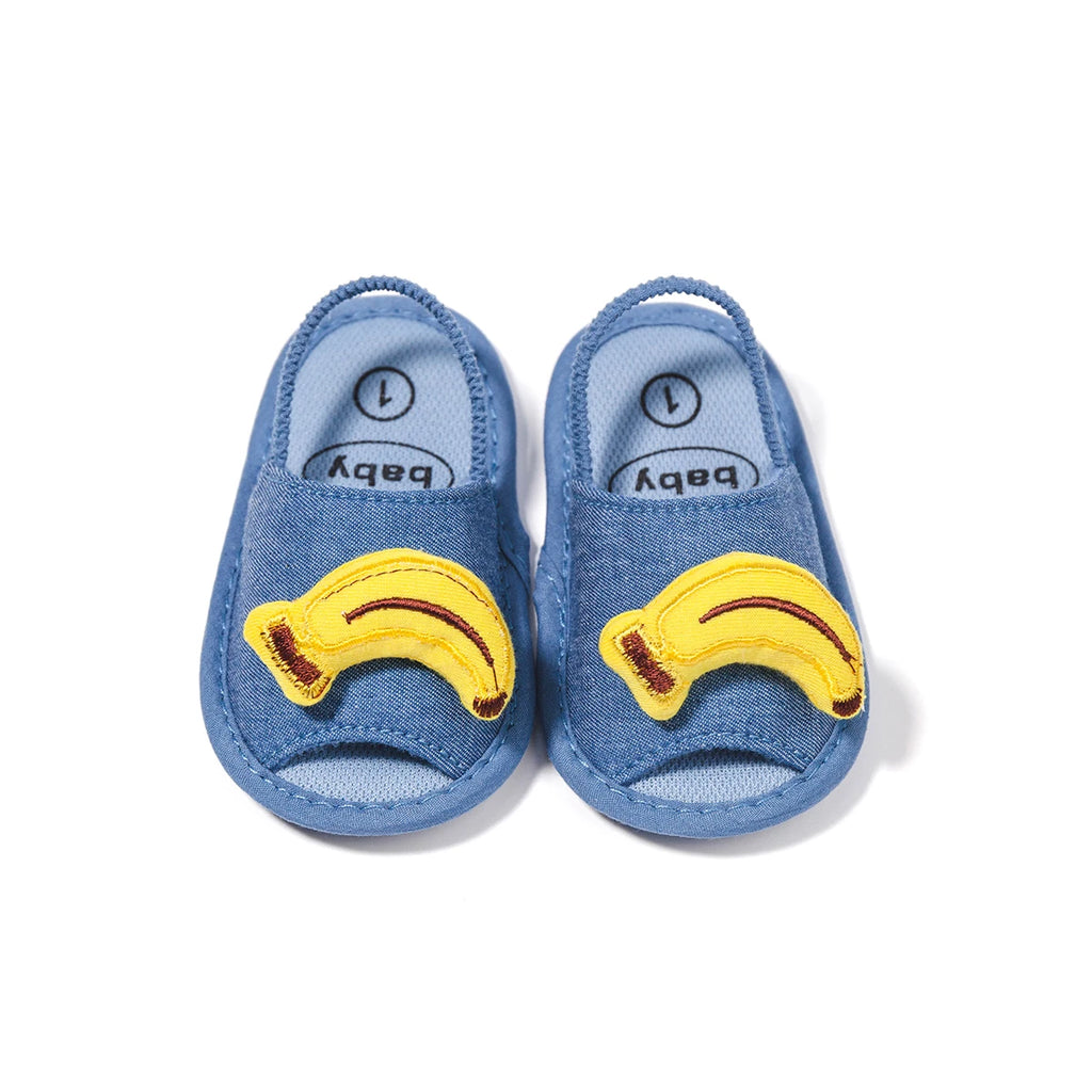 Meckior Summer Sandals Baby Boy Girl Shoes Fluff Baby Girl Slipper Animals Flower Anti-Slip First Walkers Crib Shoes