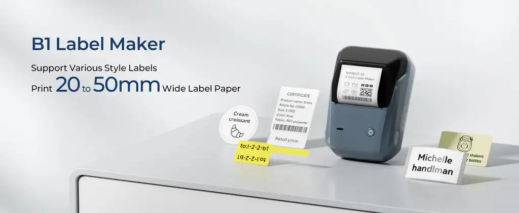 Niimbot B1 Portable Thermal Self-adhesive Labels Printer Mini Maker Pocket Printer Mobile Bluetooth Pocket Tag Price Machine NEW