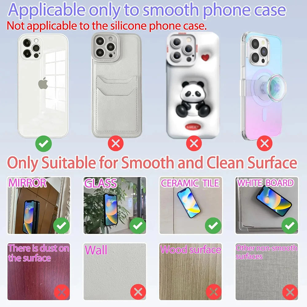 Silicone Mobile Phone Fixing Suction Cup Double Sided Fixed Pad Car Mounted Bracket Phone Case Universal Anti Slip Suction Cup