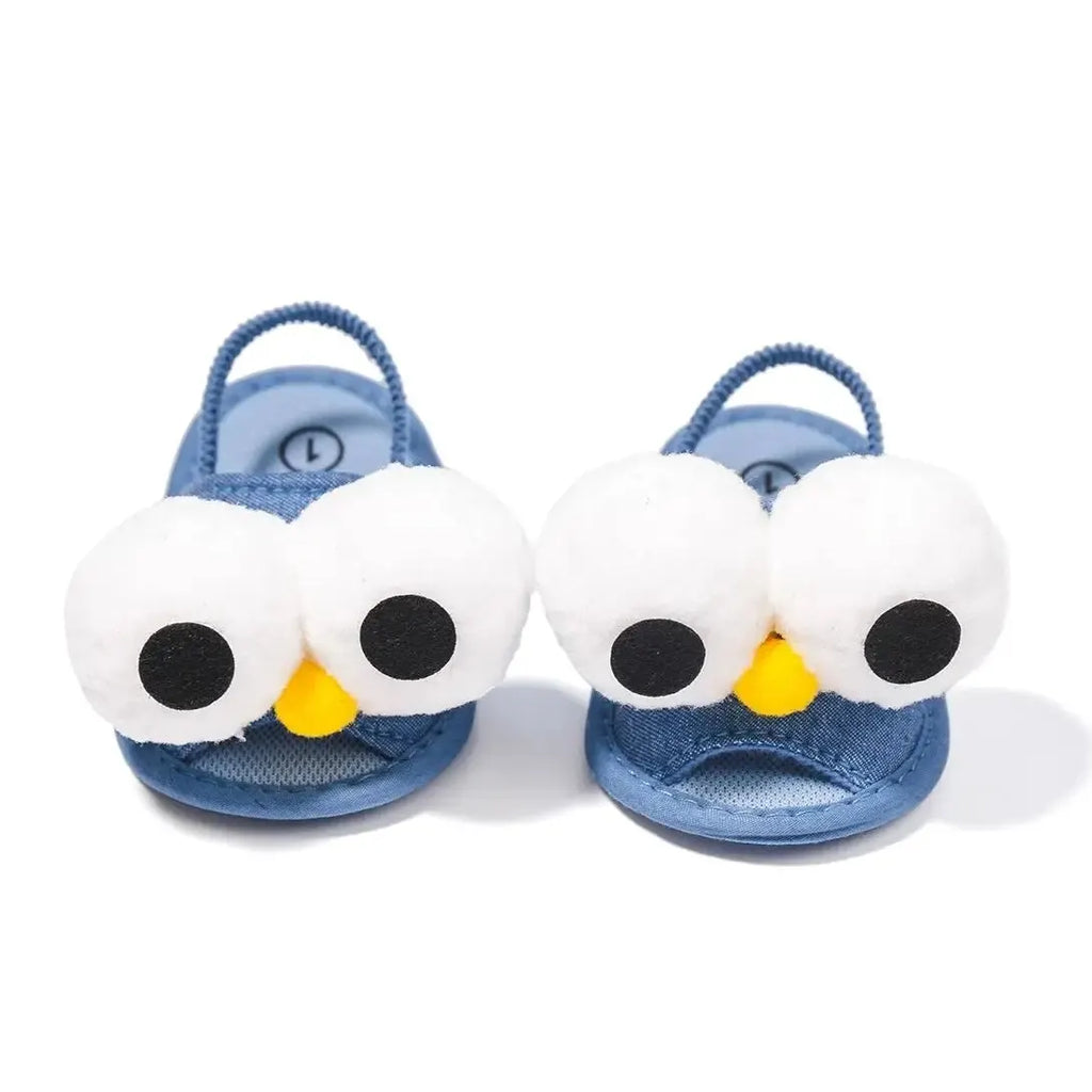 Meckior Summer Sandals Baby Boy Girl Shoes Fluff Baby Girl Slipper Animals Flower Anti-Slip First Walkers Crib Shoes