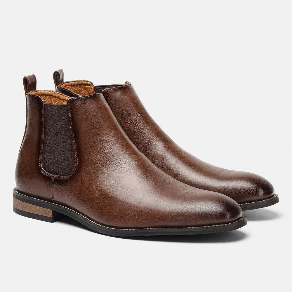 2025 New Chelsea Men Boots Fashion Brand Comfortable Leather Boots