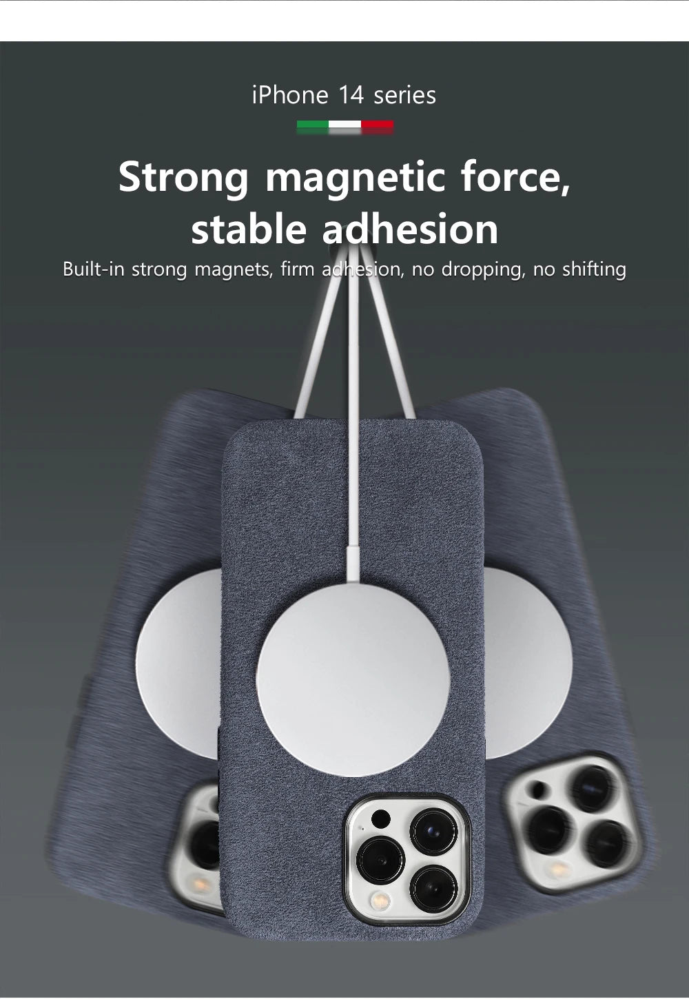 LANGSIDI Brand for Magsafe Phone Case for iPhone 13 mini 13 14 Pro Max 13pro Luxury Fabric protective shockproof fundas