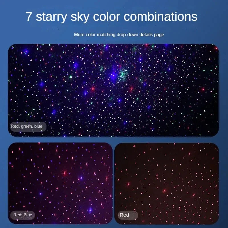 Car Air Freshener RGB Starry Sky Top 3 In 1 Multi-Function Aromatherapy LED Light USB Charger Essential Oil Diffuser Accessories