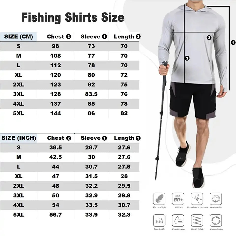 HUK Fishing Shirts UPF 50+ Face Mask Long Sleeve Jerseys Summer Sun Protection T-Shirts Men's Hooded Face Cover Fishing Clothes