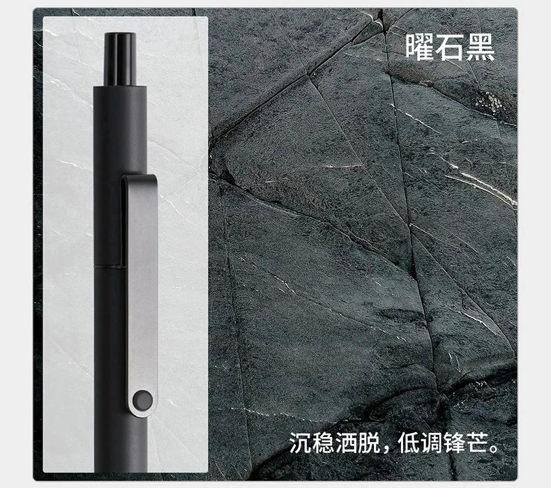 New KACO Midot Gel Ink Rollerball Smooth Writing Pen,0.5mm Fine Point Black ink Metal Clip Large Capacity KEFILL Refills Pens