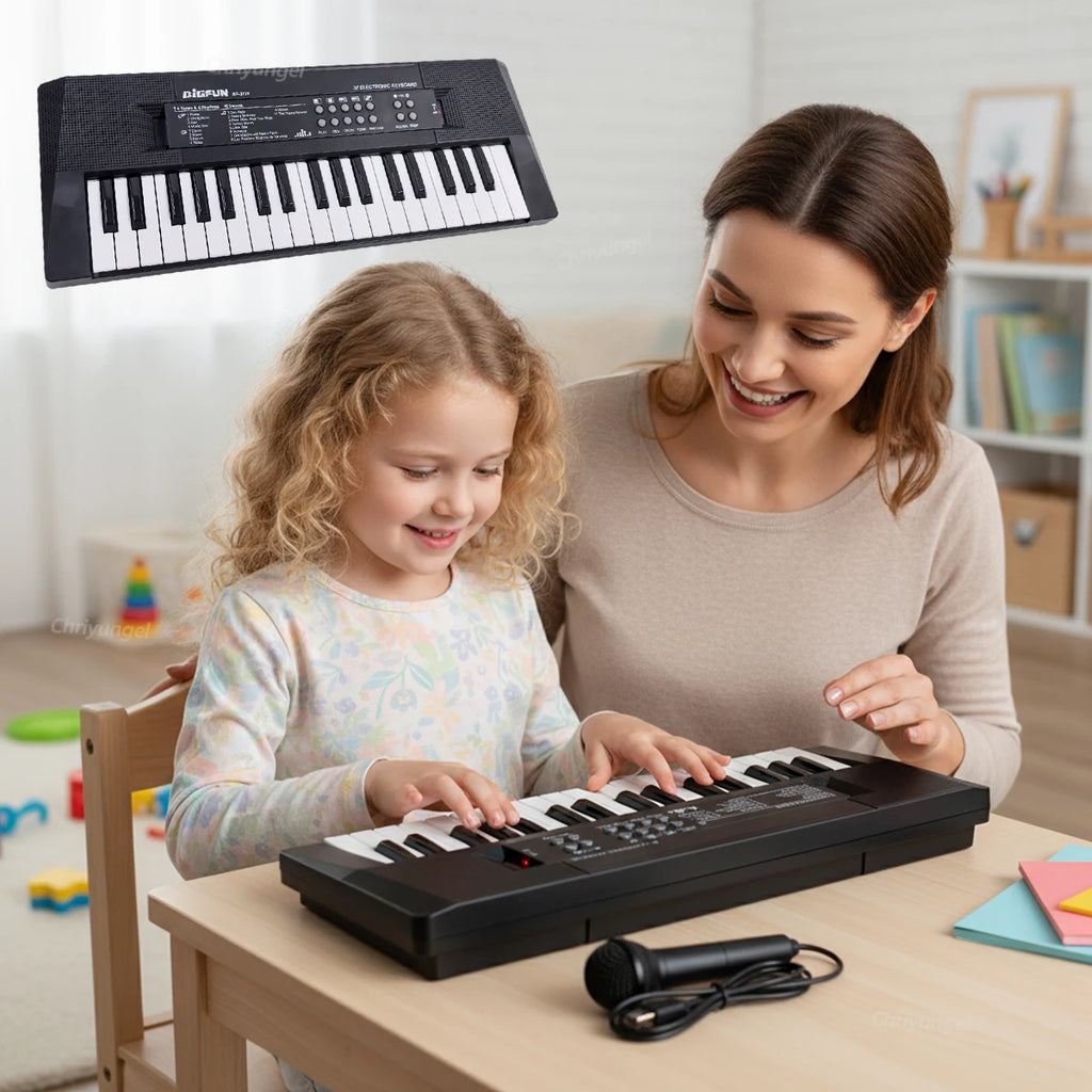 37 Keys Kids Electronic Piano Organ keyboard with Microphone Education Toys Musical Instrument Children Boy Girl Gifts