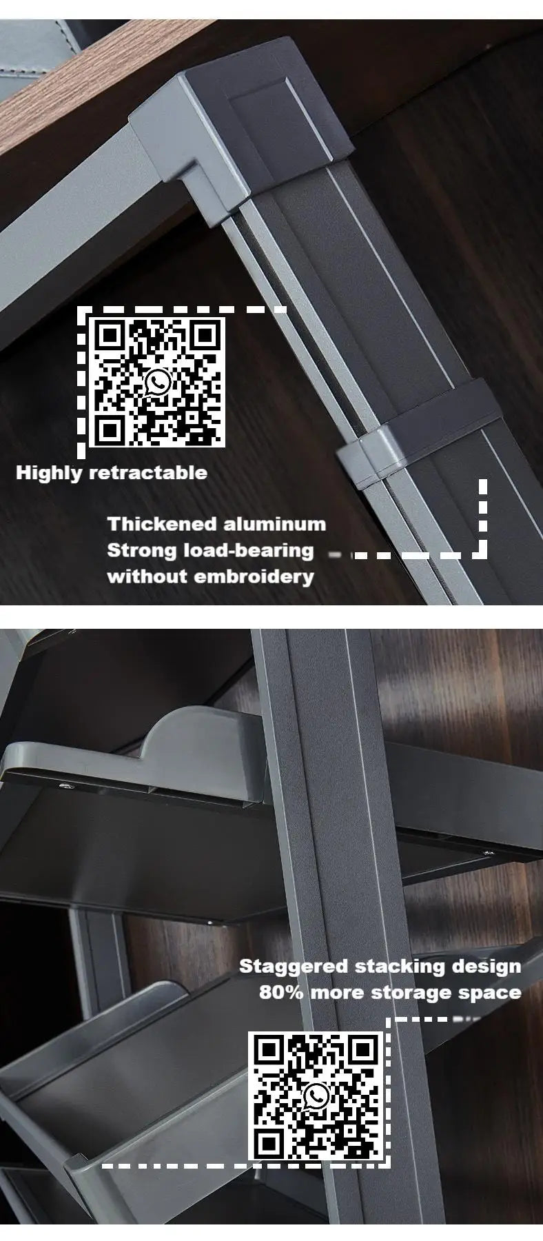 Space Saving 360° Rotating Shoe Rack,  Multi-layer Shoe Holder Storage Organizer, Built-in Height Adjustable Shoe Cabinet Closet